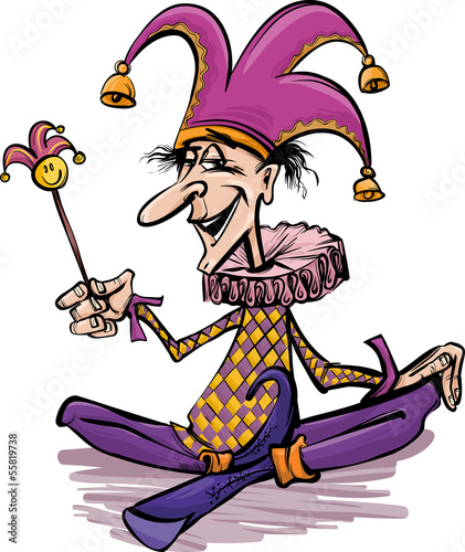 jester or joker cartoon illustration photo