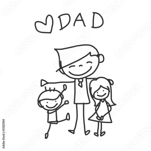 hand drawing cartoon character happiness