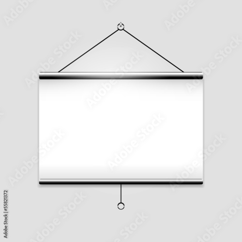 White screen projector clean background