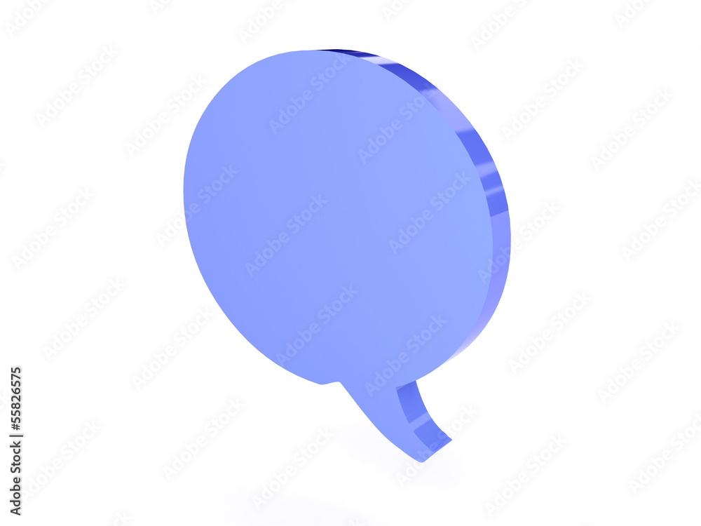 Bubble icon over white background. Concept 3D illustration. Bubble icon over white background. Concept 3D illustration.