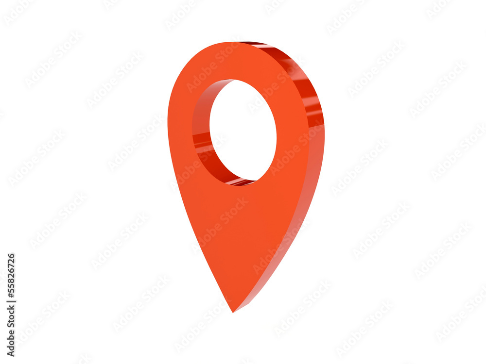 Point location icon over white background. Point location icon over white background.