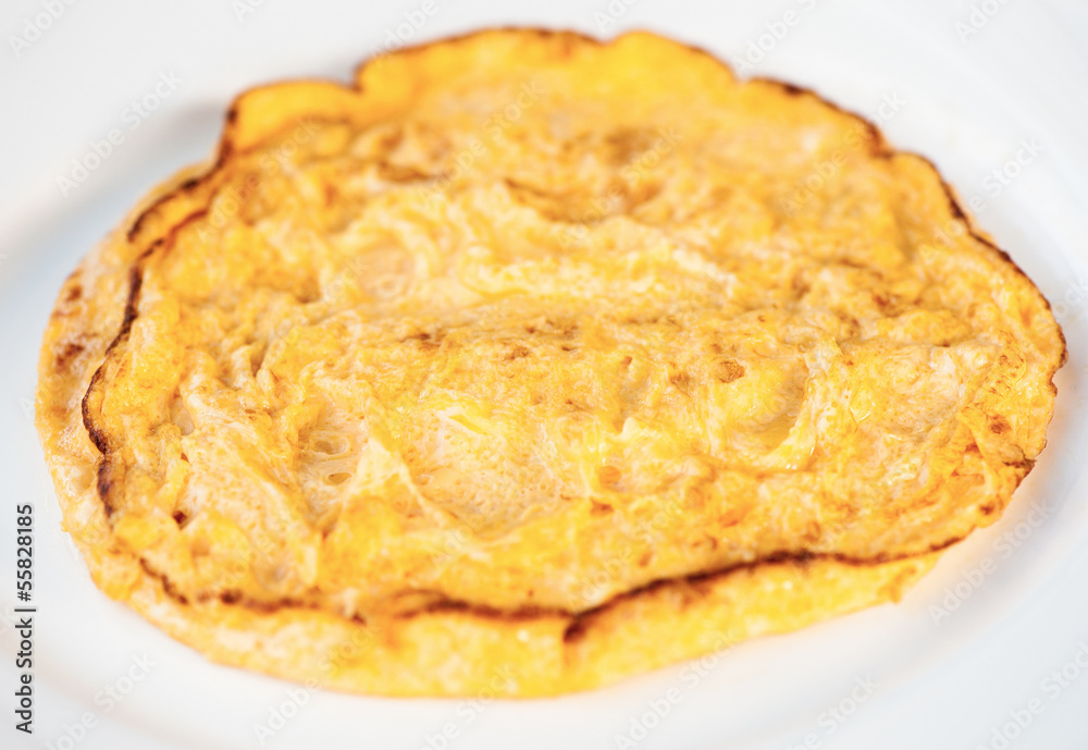 omelette on a white background