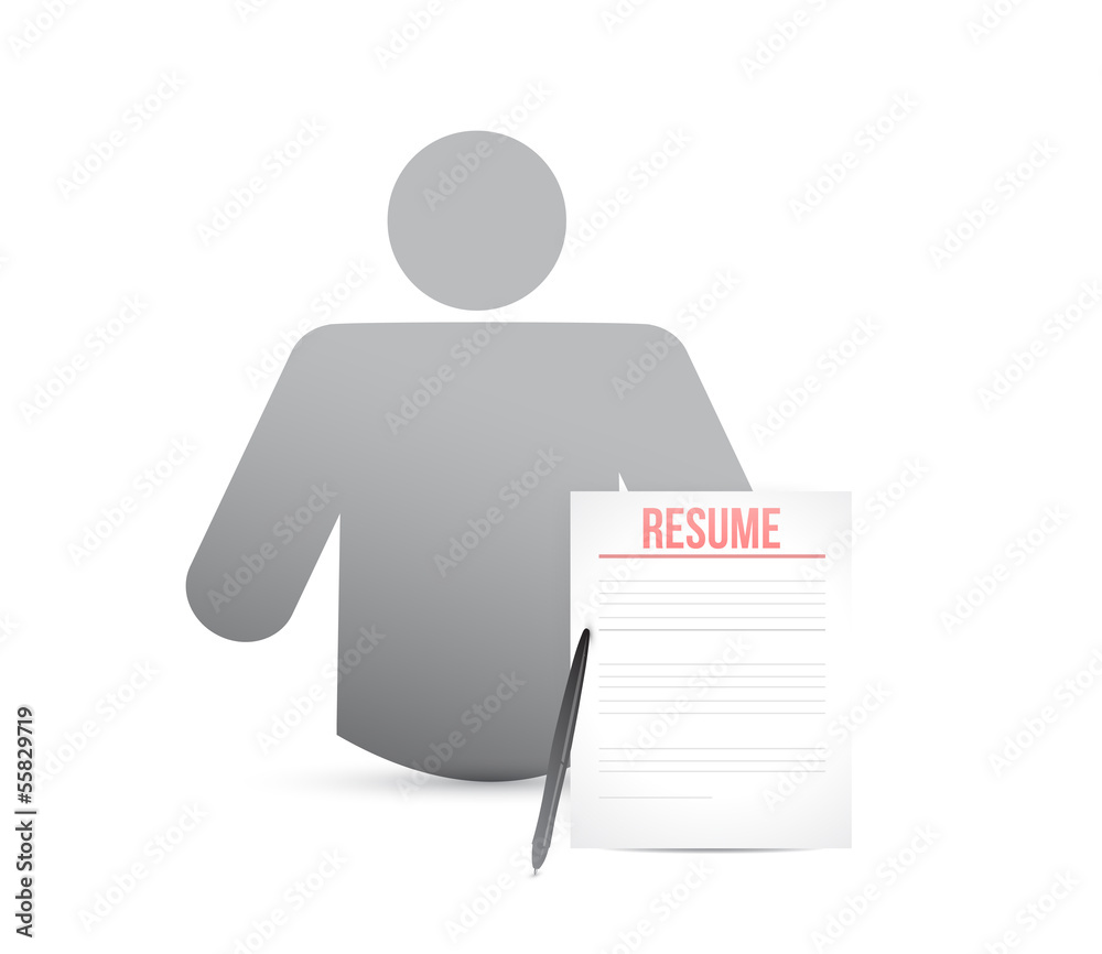 idea resume worker. illustration design idea resume worker. illustration design