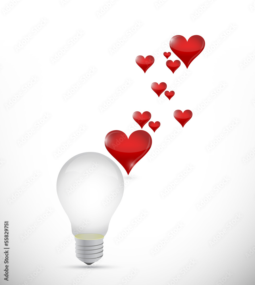 love the idea bulb concept illustration love the idea bulb concept illustration