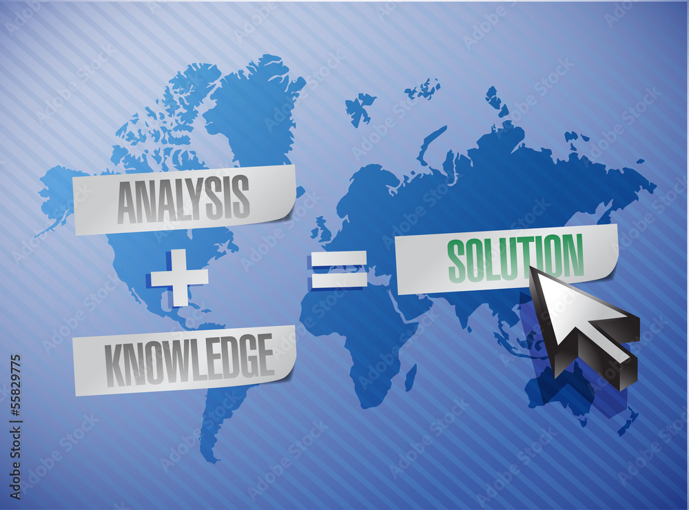 analysis plus knowledge equal solutions.