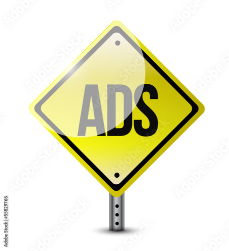 Wallpaper Mural to many ads road sign illustration design Torontodigital.ca