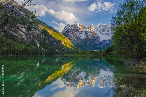 Stunning Dolomites in spring photo