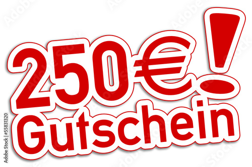Gutschein 250€ Euro rot  #130903-svg08