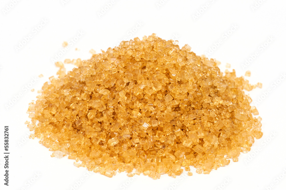 Cane sugar on white background . Cane sugar on white background .