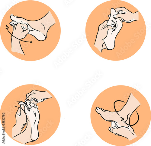 Hand draw Reflexology 