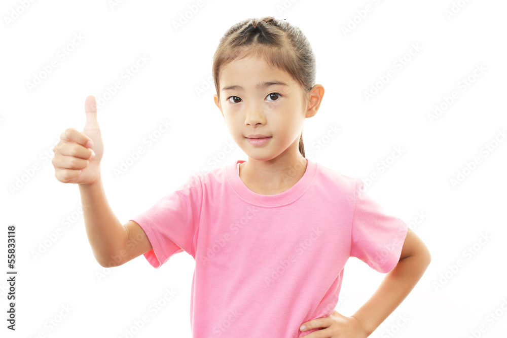 ガッツポーズの女の子 ガッツポーズの女の子