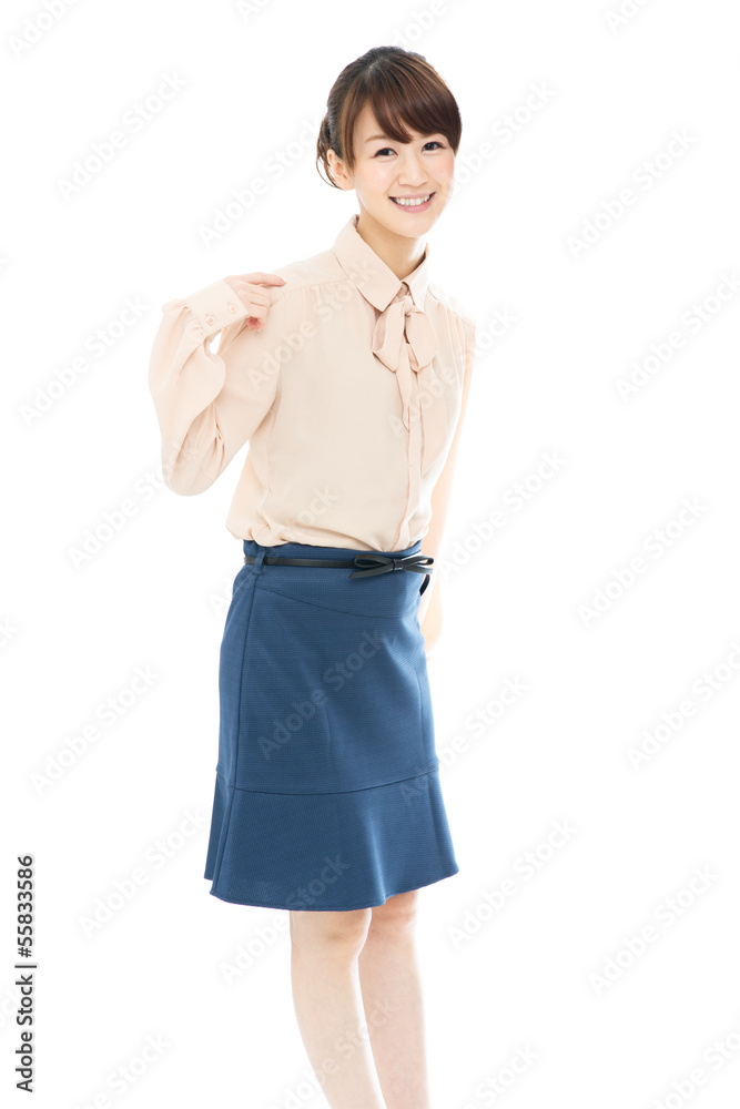 Beautiful asian business woman isolated on white background Beautiful asian business woman isolated on white background