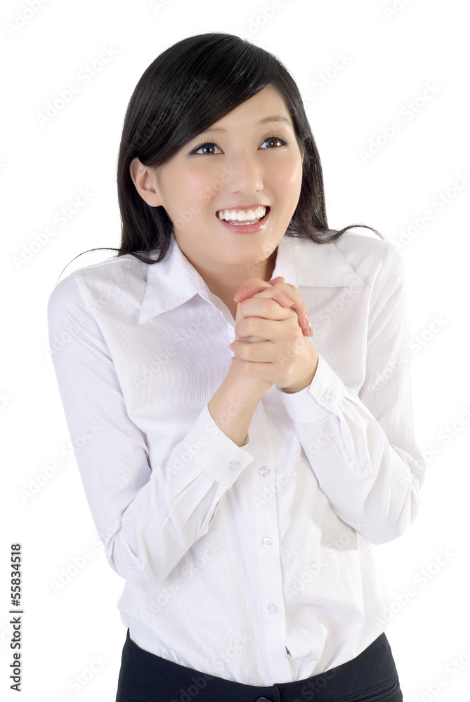 Exciting business woman