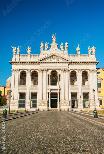 Roma, San Giovanni cathedral, facade and square
