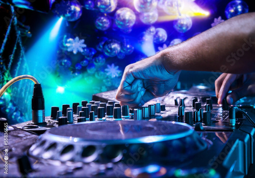 Dj playing the track