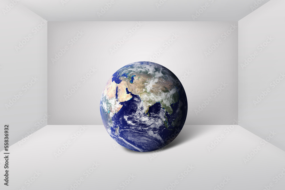 Fototapeta premium Earth globe in room