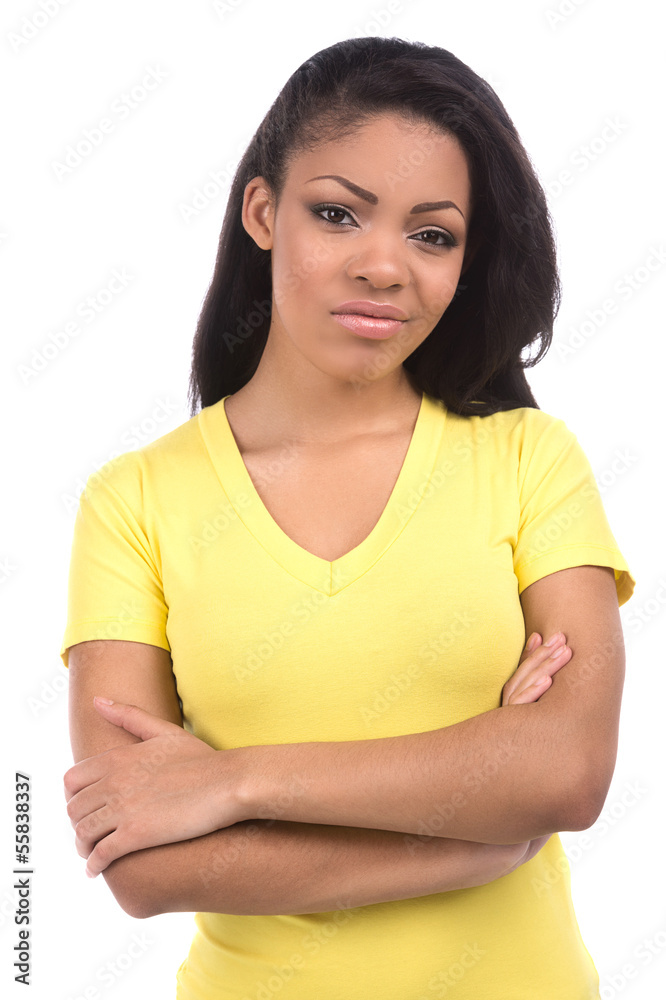 Sad girl. Portrait of beautiful African descent women expressing Sad girl. Portrait of beautiful African descent women expressing