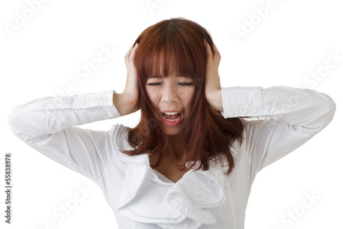 Obraz na plátne Frustrate business woman