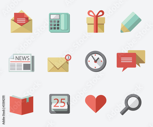Flat icon set