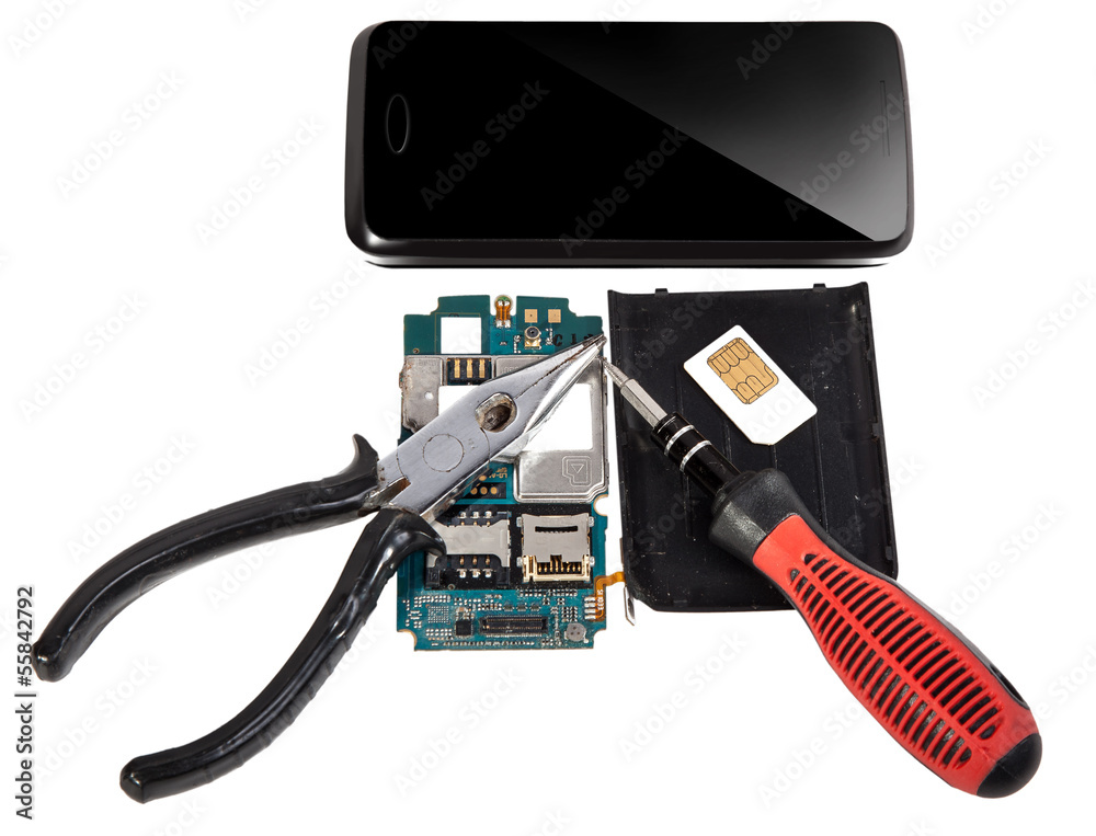 Smartphone repair an isolated Smartphone repair an isolated