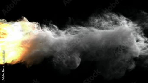 burning baseball ball