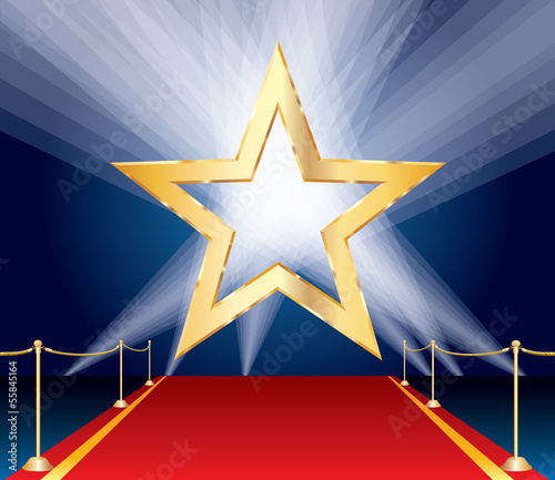 red carpet golden star