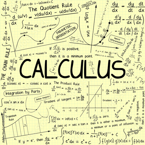 Fotografie "CALCULUS" Theme (mathematics math maths science course notes)