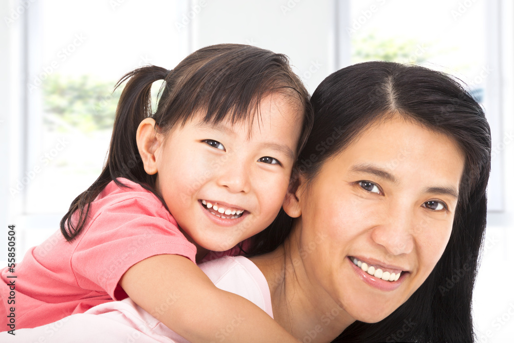 happy mother and little girl happy mother and little girl