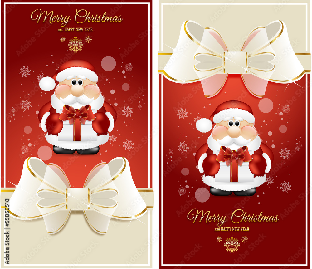 Christmas and Happy New year labels