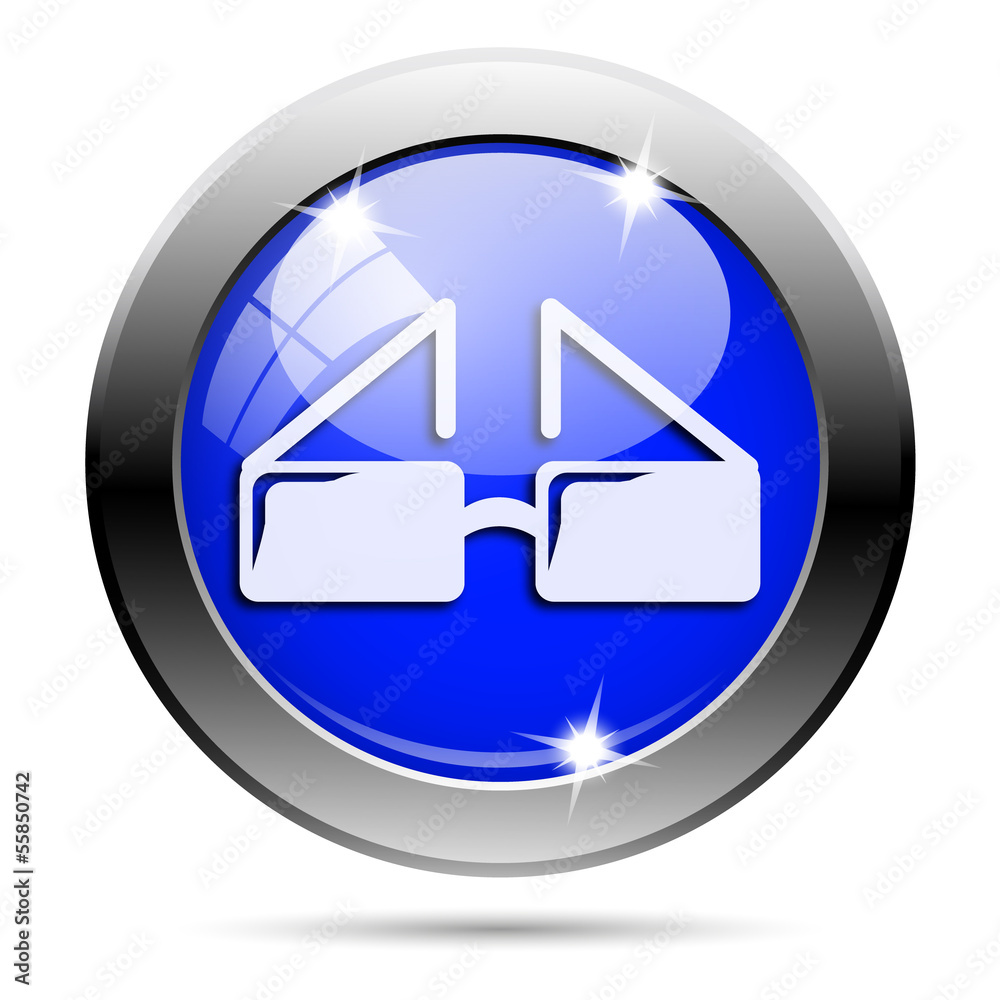 Metallic blue glossy icon Metallic blue glossy icon