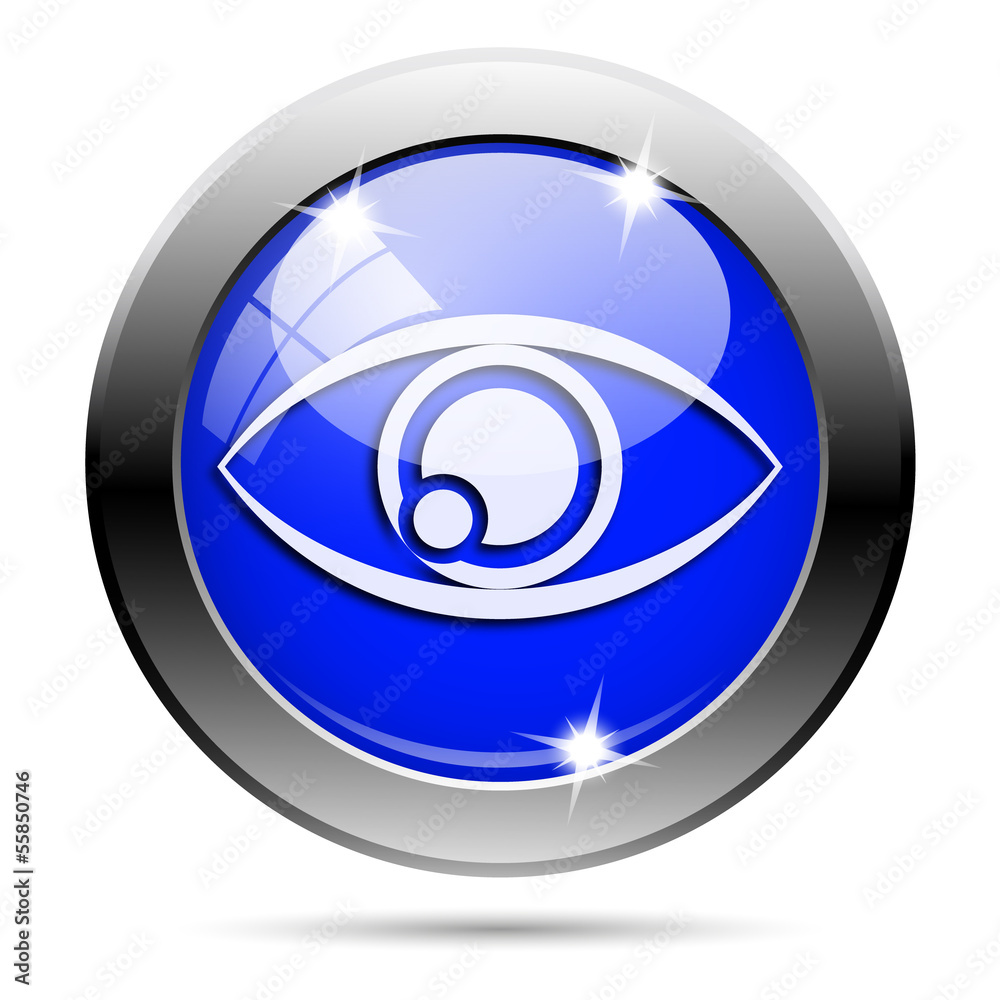 Metallic blue glossy icon