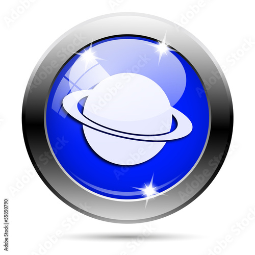 Metallic blue glossy icon