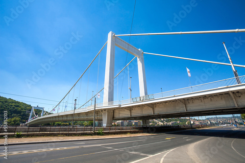 Fototapeta Naklejka Na Ścianę i Meble -  Elisabeth Bridge connecting the two riversides of Budapest