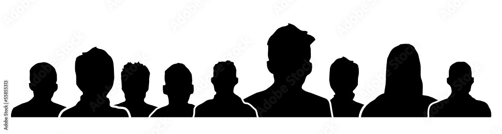 Menschen Köpfe Silhouette