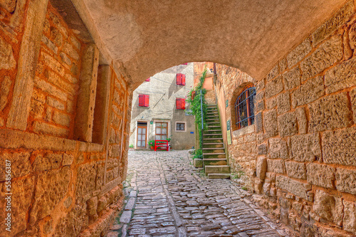 Chorwacja, Bale. Zabytkowa ulica w starym mieście