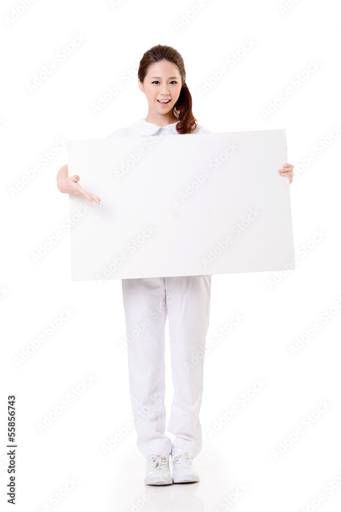 nurse with blank board nurse with blank board