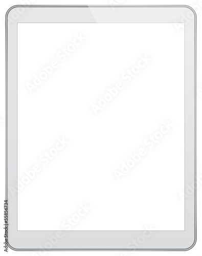 White Business Tablet Isolated On White Background