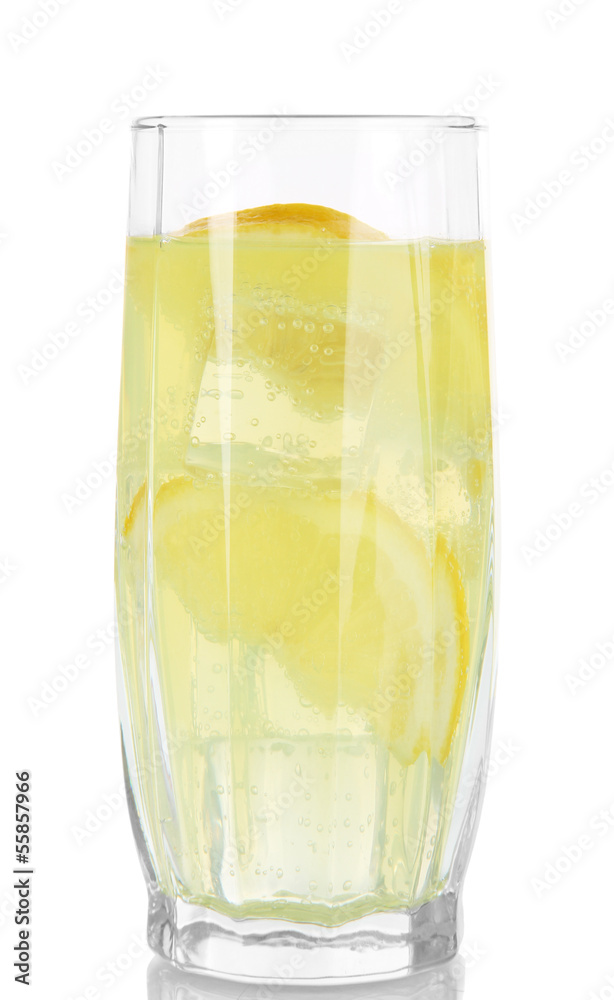 Delicious lemonade isolated on white Delicious lemonade isolated on white