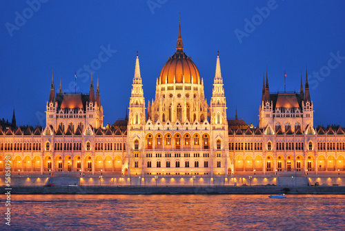 Budapest Parliament at night