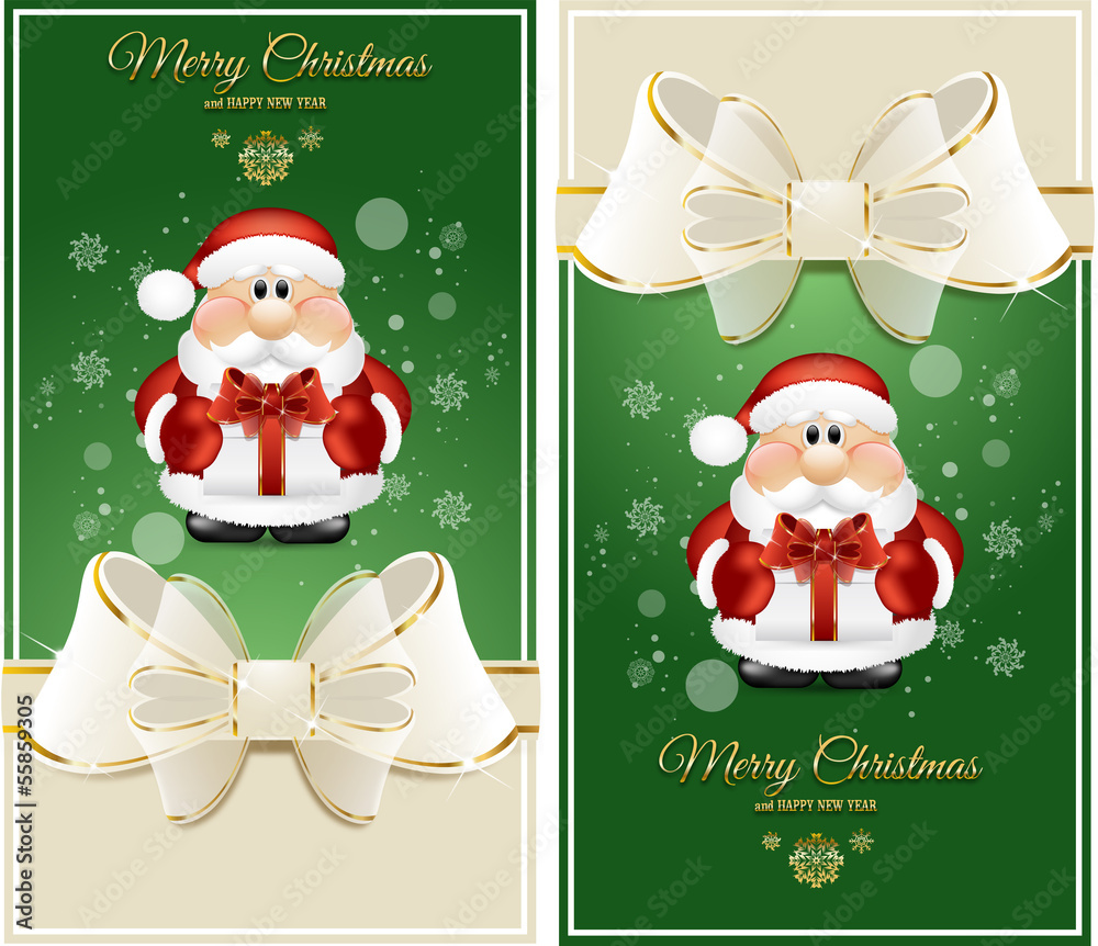 Christmas and Happy New year labels