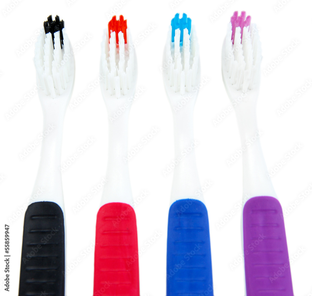 Tooth-brushes isolated on white