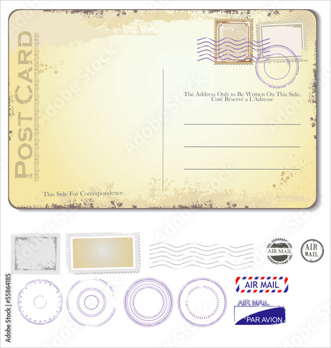 Vector vintage postcard