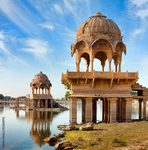 Gadi Sagar (Gadisar), Jaisalmer, Rajasthan, India, Asia photo