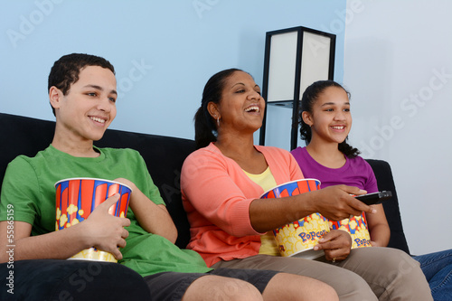 Family Watching TV