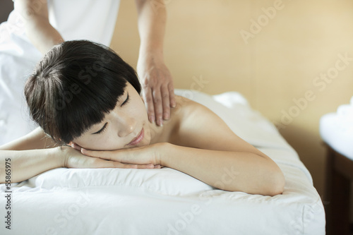 Young Woman Receiving Massage