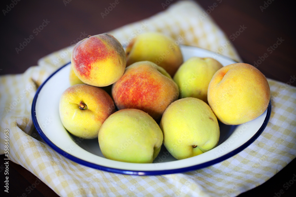 Peaches, freshly harvested sweet organic fruit Peaches, freshly harvested sweet organic fruit
