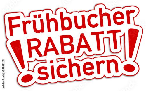 Frühbucher Rabatt Schild rot  #130904-svg02