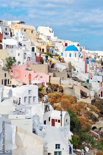 Oia white houses and chapels