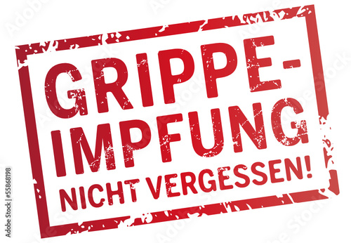Roter Stempel Grippeimpfung
