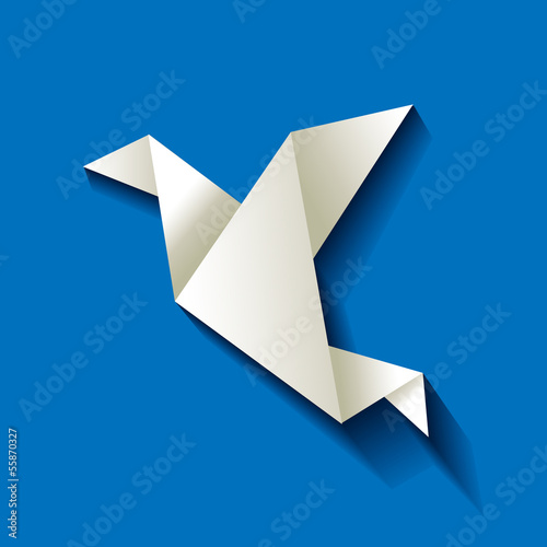Freelancer Vogel Origami Dunkell Blau